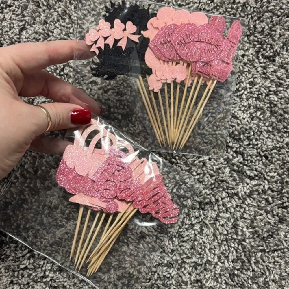 24 Barbie Themed Cupcake Toppers
